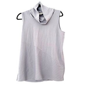 LOFT Purple Sleeveless Cowl Neck Top